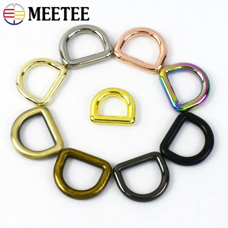 10Pcs 10-38mm Metal Buckles for Strap Bag Belt O D Ring Dog Collar Webbing Clasp Loop DIY Leather Craft Sewing Accessories