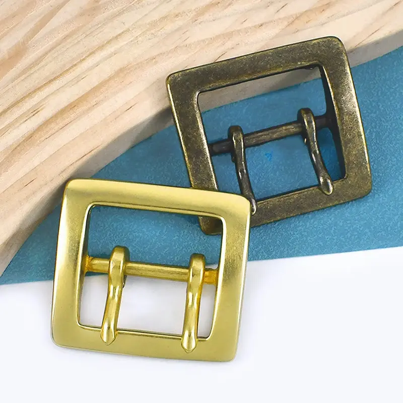 1Pc 40mm Solid Brass Metal Belt Buckles for Bags Strap Shoes Pin Buckle Webbing Dog Collar Clasp Hooks DIY Hardware Accessories