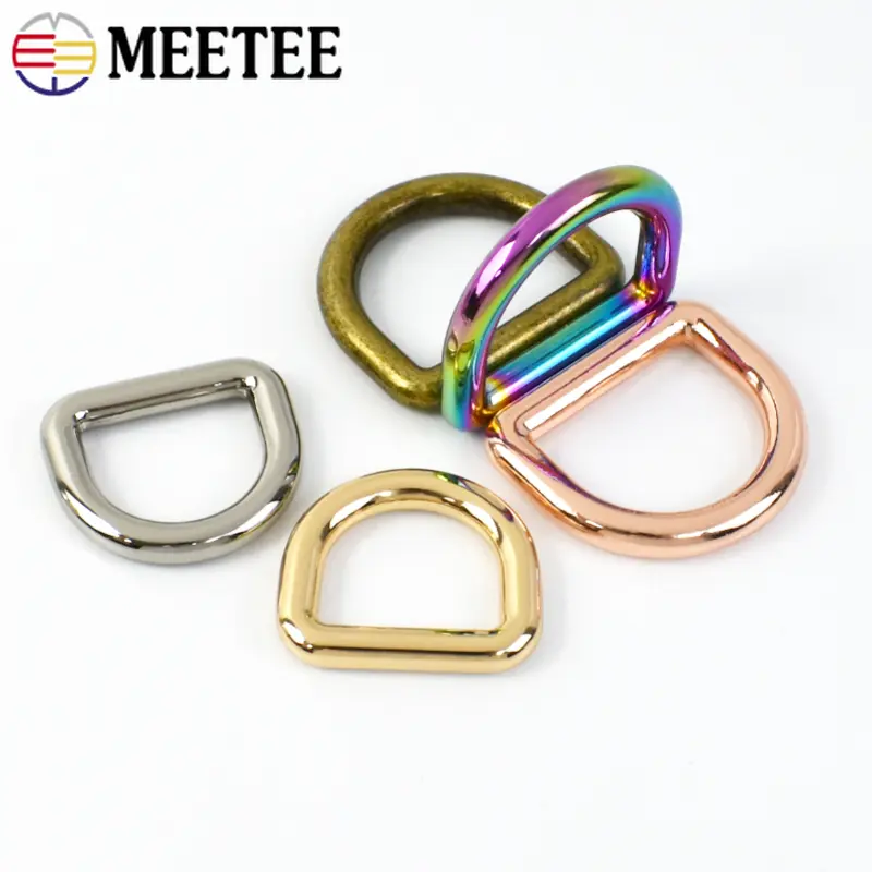 10Pcs 10-38mm Metal Buckles for Strap Bag Belt O D Ring Dog Collar Webbing Clasp Loop DIY Leather Craft Sewing Accessories