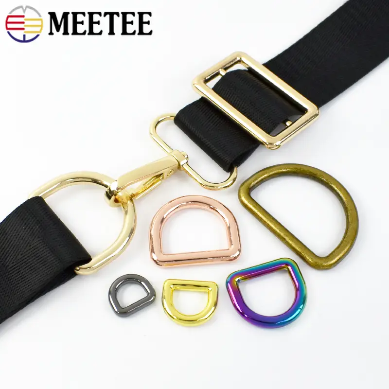 10Pcs 10-38mm Metal Buckles for Strap Bag Belt O D Ring Dog Collar Webbing Clasp Loop DIY Leather Craft Sewing Accessories