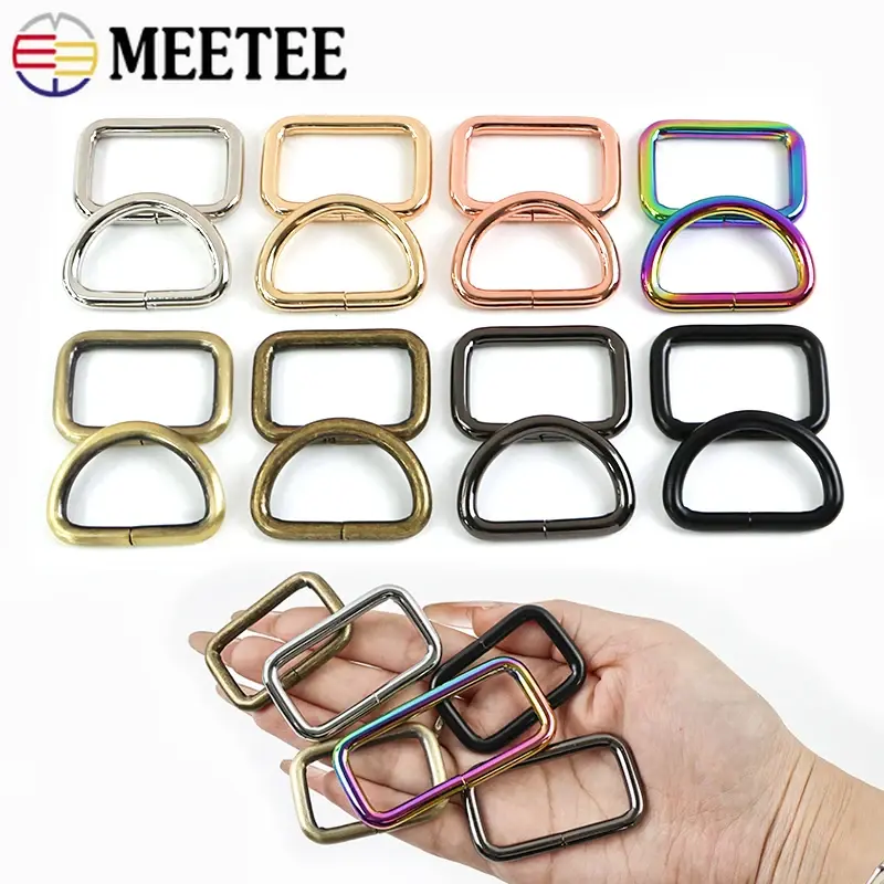 10/20Pcs 16-50mm Metal Buckle for Bags Strap Webbing Adjuster Clasp O D Ring Dog Collar Connector Hooks DIY Hardware Accessories