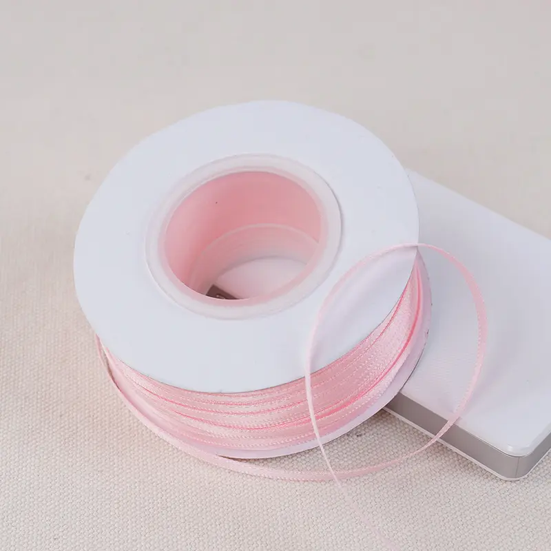 3mm 91meters/Roll Double-sided Satin Ribbon Wedding Party Decoration Polyester Gift Packaging Ribbons