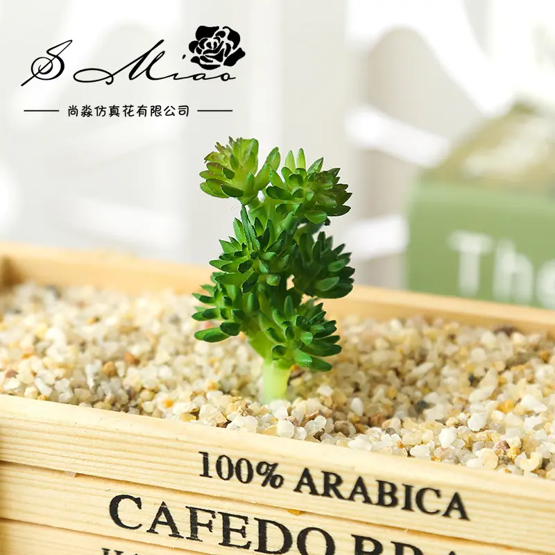 7.5cm Artificial Succulent Plants Home Bedroom Living Room Office Hotel Desktop Decoration Mini Bonsai Wedding Party Supplies
