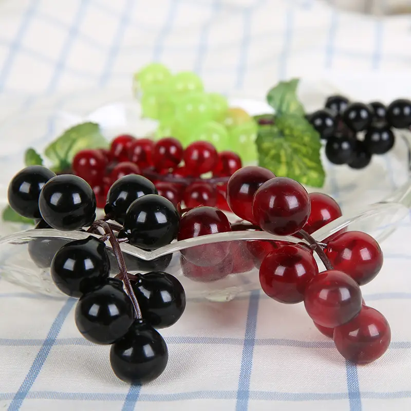 Black Red Green Artificial Grapes Wedding Birthday Party Supplies Artificial Fruits Home Garden Decoration 2M Grapes Vine Rattan