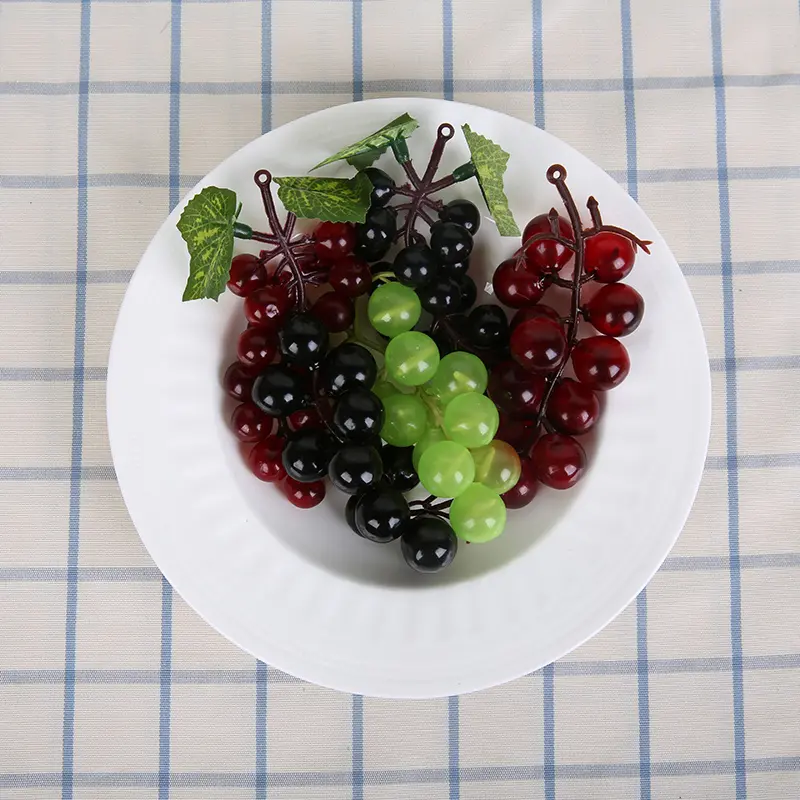 Black Red Green Artificial Grapes Wedding Birthday Party Supplies Artificial Fruits Home Garden Decoration 2M Grapes Vine Rattan