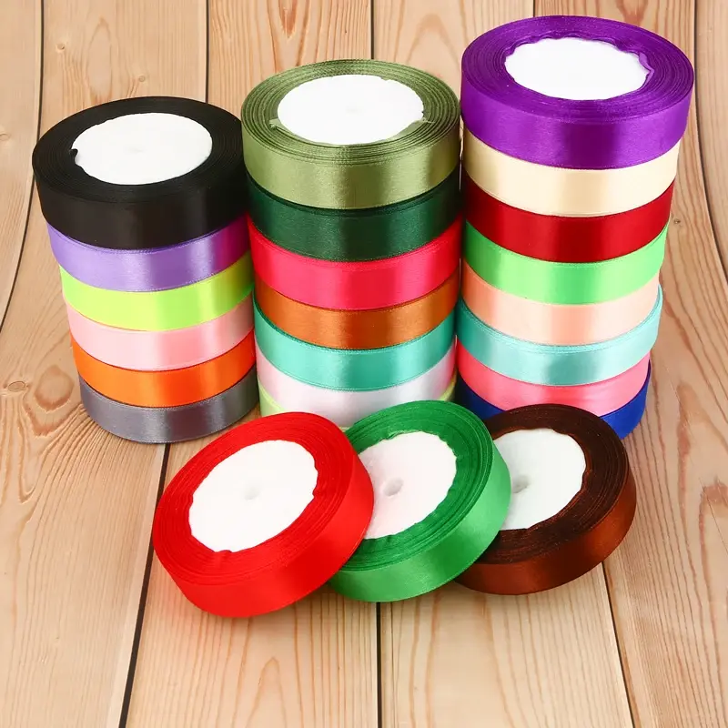 22Meters/Roll 20mm Satin Riboon Handmade Crafts Supplies Christmas Halloween Wedding New Year Decoration Tape