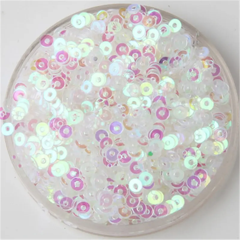 1000Pcs 5mm PVC Flat Round Loose Sequins Paillettes Sewing Craft for Wedding Decoration  Women Clothing Embroidery Accessory