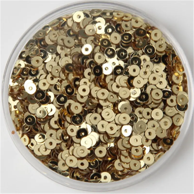 1000Pcs 5mm PVC Flat Round Loose Sequins Paillettes Sewing Craft for Wedding Decoration  Women Clothing Embroidery Accessory