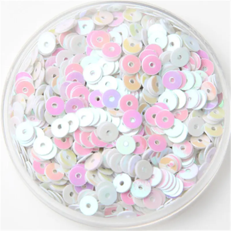 1000Pcs 5mm PVC Flat Round Loose Sequins Paillettes Sewing Craft for Wedding Decoration  Women Clothing Embroidery Accessory