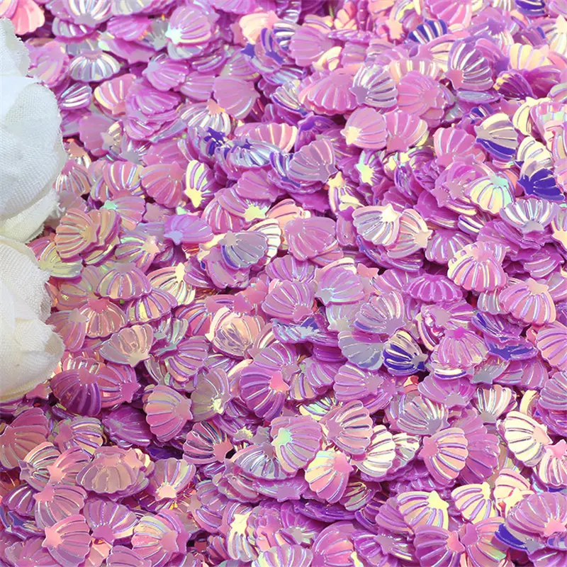 Shell Shape Loose Sequins Glitter 7mm Paillettes Sequin for Nail Arts Sewing Wedding Crafts Decor DIY Accessories Confetti 10g