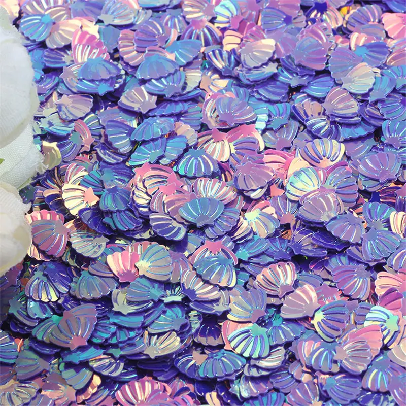 Shell Shape Loose Sequins Glitter 7mm Paillettes Sequin for Nail Arts Sewing Wedding Crafts Decor DIY Accessories Confetti 10g