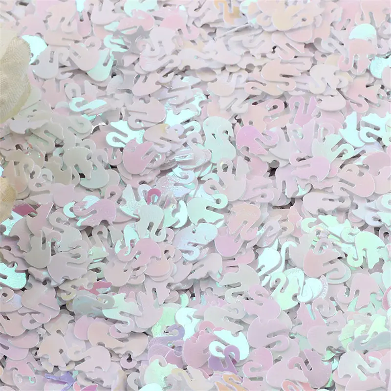 10g Colorful Swan Shape PVC Loose Sequins for Crafts Paillettes Sewing Craft Glitter Confetti Nail Art Sequin DIY Accessories
