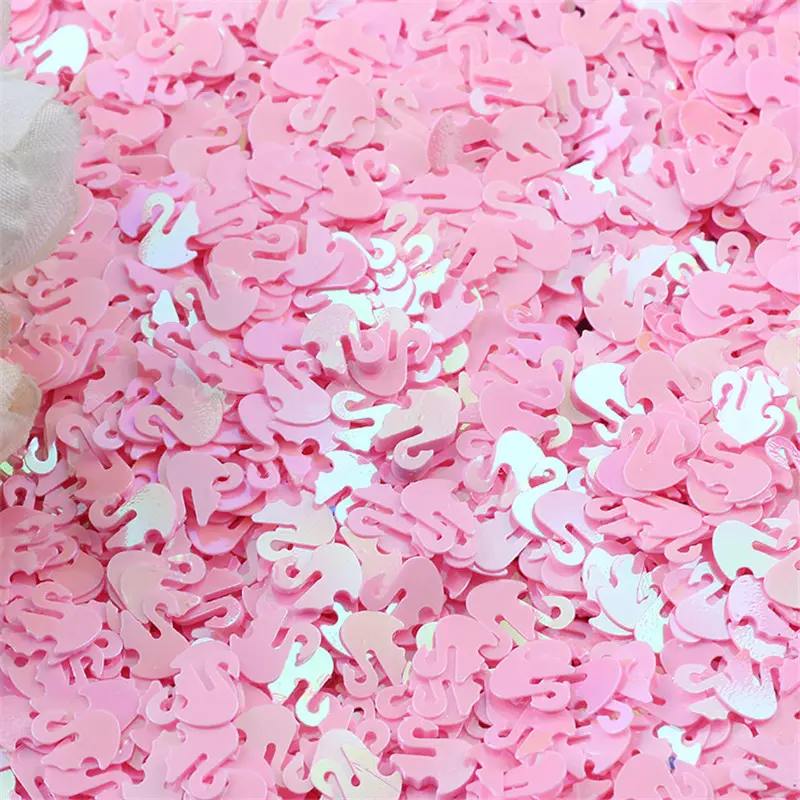 10g Colorful Swan Shape PVC Loose Sequins for Crafts Paillettes Sewing Craft Glitter Confetti Nail Art Sequin DIY Accessories
