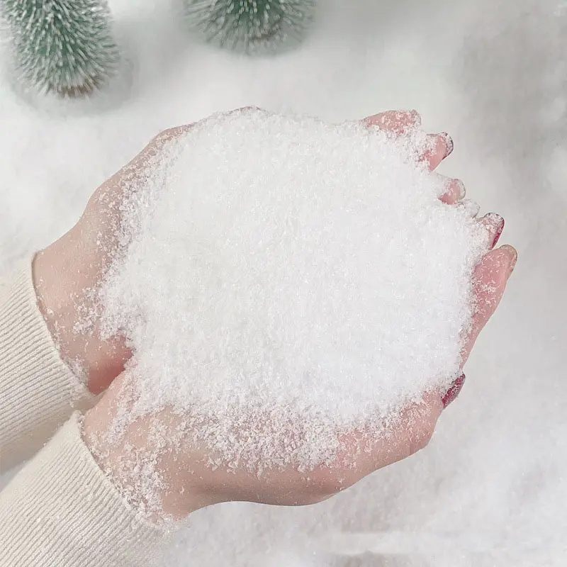 100g Christmas DIY Artificial Snow Powder Christmas Tree Decoration Plastic Artificial Snowflake Scenes Frozen Birthday Party