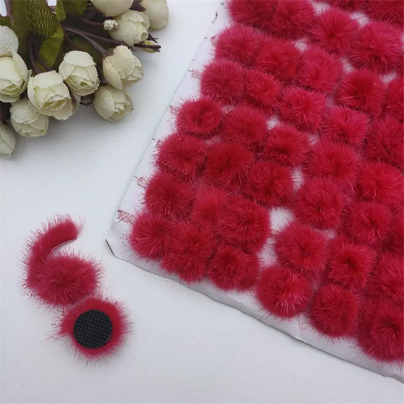 10pcs DIY Pompon 3cm Mink Pompoms Fur Balls for Sewing on Knitted Keychain Scarf Shoes Hats Fur Pom Pom DIY Crafts Accessories