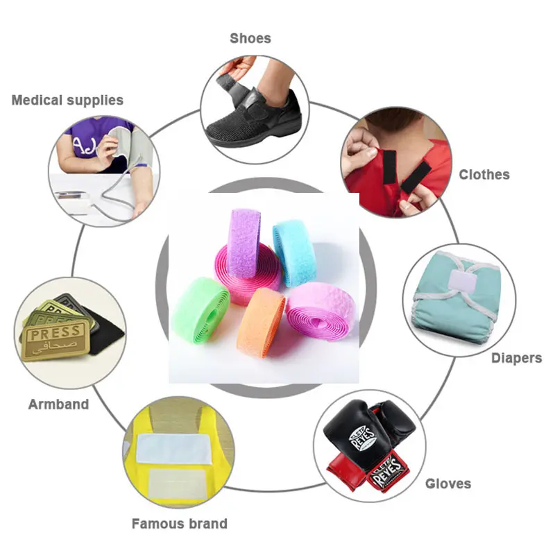 Magic Tape Self Adhesive Fastener Tape DIY Nylon Hook Loop Fastener Sticker Cable Ties Sewing Accessories No Glue 2CM*1M