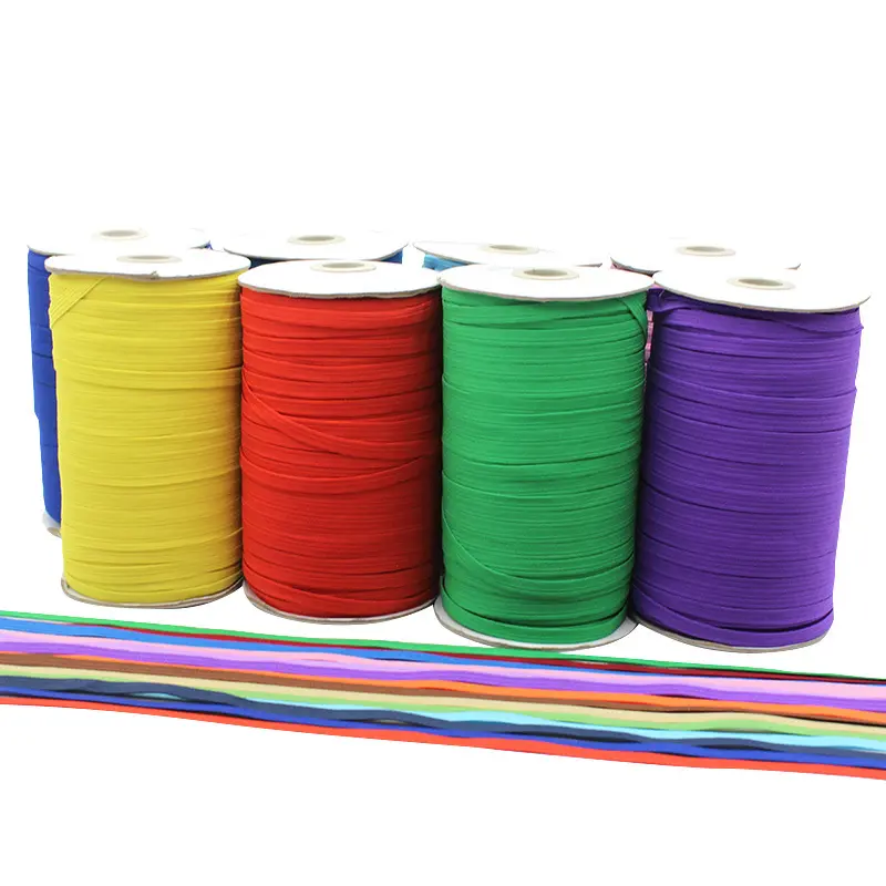 5y 6mm Glitter Elastic Ribbon Sewing Elastic Band Fiat Rubber Band for Waist Band Stretch Rope Elastic Ribbon Garment Accessory