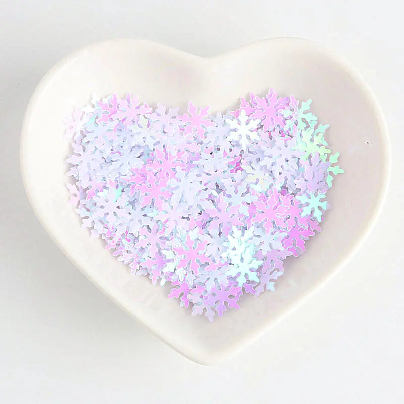 10mm Snowflake Sequins Craft Macaron Mixed Flower Sequin Christmas Party Decor  DIY Handmade Accessories Lentejuelas Para Coser