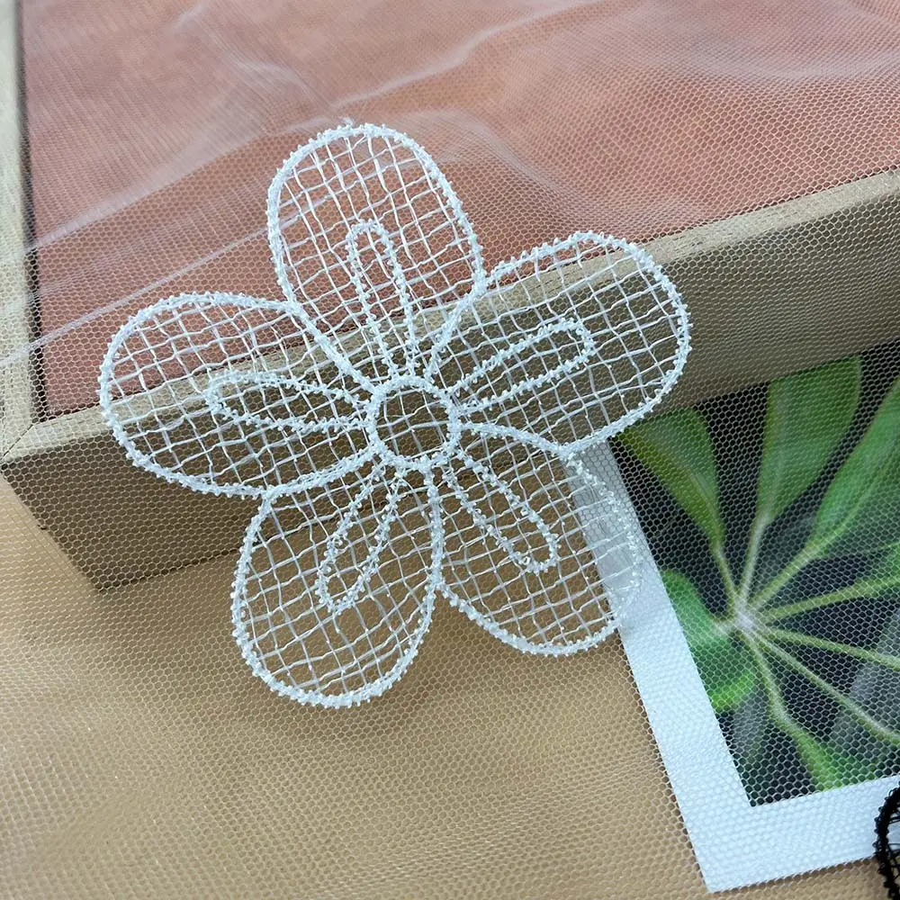 5Pcs Flower Applique Patches DIY Craft Sewing Sew-On Wedding Dress Women Party Clothes Decor