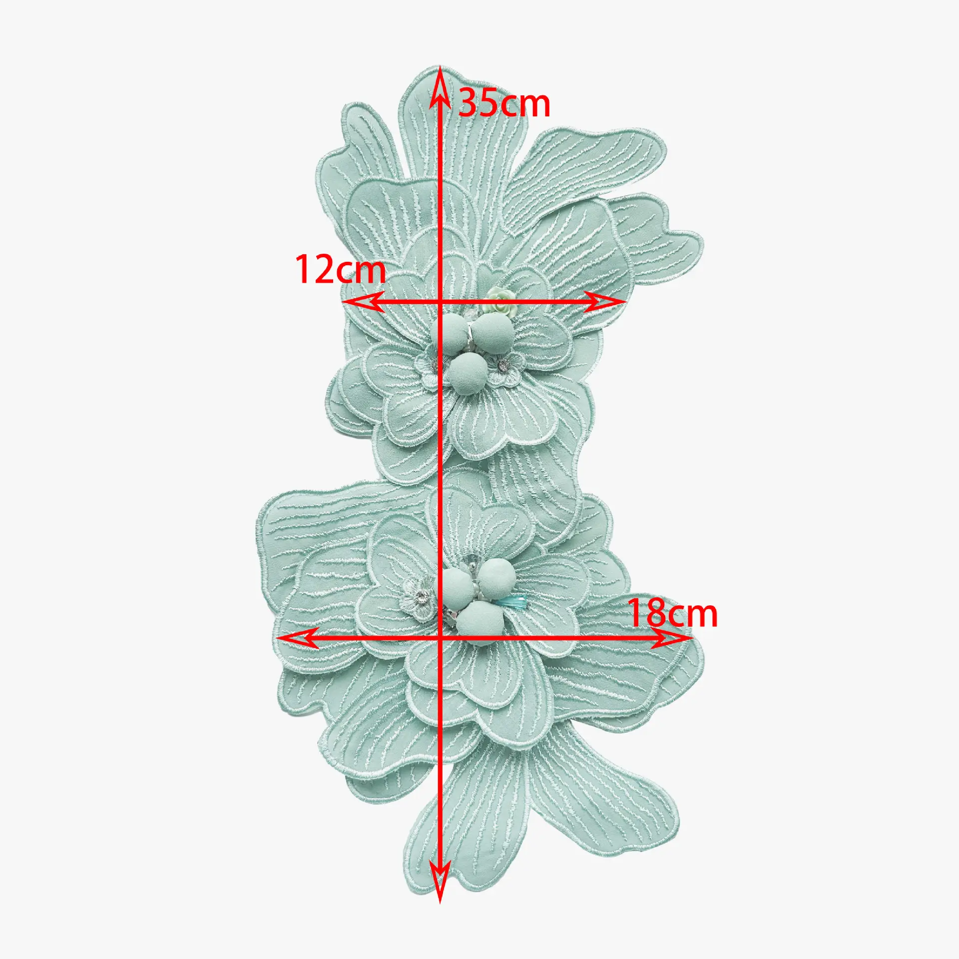 1Pc Flower Pearl Embroidery Patches Fabric For Evening Dress Clothing Accessories Sewing Patch Handmade Applique Repair Crafts