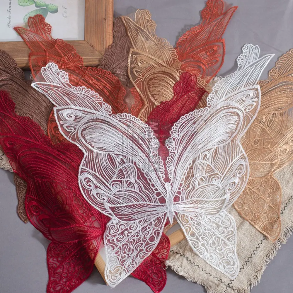 1Pc Butterfly Patches For Clothing Embroidery Patches For Bags Decorative Parches Applique 41*39CM