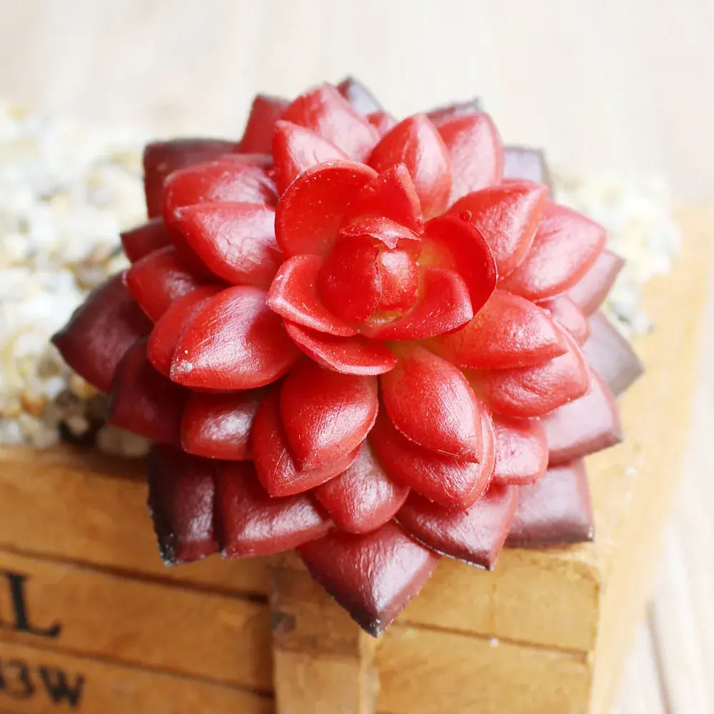 PVC Artificial Succulent Plants DIY Flower Arranging Accessories Home Garden Decoration Green Fake Plants planta artificial