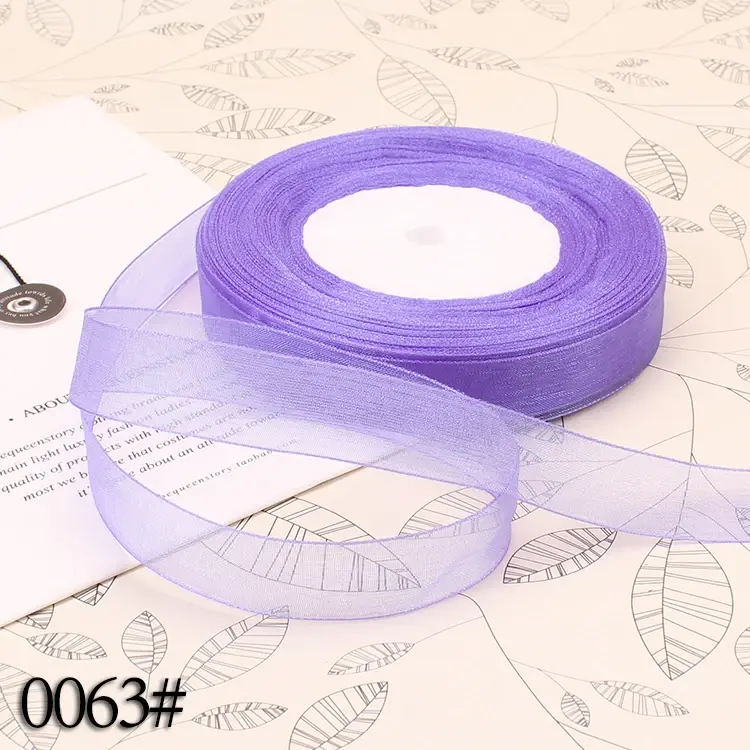 50 yard 15mm 45 Meters Organza Ribbon Party Wedding Birthday Gift Packaging Ribbons Christmas New Year DIY Bow Craft Accessories