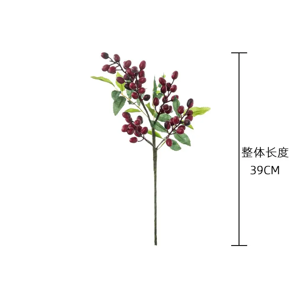 39cm Berry Artificial Flower Branch Fake Plants Home Wedding Christmas Party Decoration Photo Props DIY Accessories