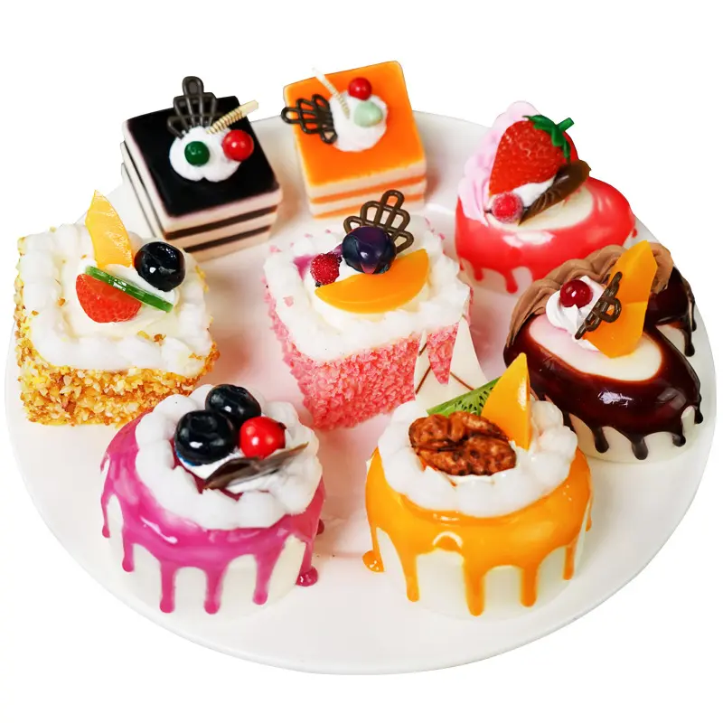 6piece/set Simulation Cake Food Model Set Home Kitchen Decoration Display Photography Props Halloween Party Decoration