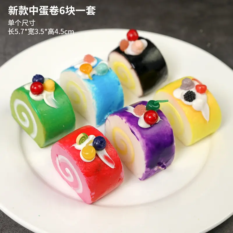 6piece/set Simulation Cake Food Model Set Home Kitchen Decoration Display Photography Props Halloween Party Decoration