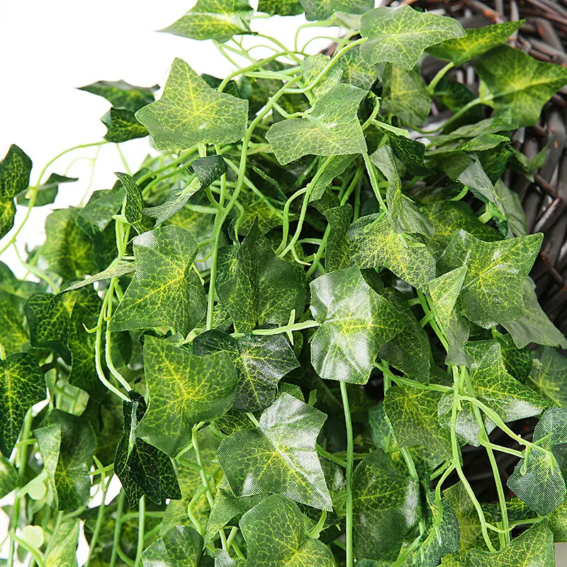90cm Artificial Green Plants Hanging Ivy Leaves Radish Seaweed Grape Fake Flowers Vine Home Garden Wall Party Decoration