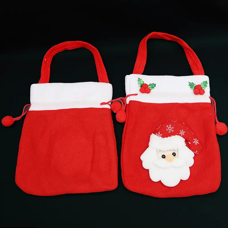 (1 pcs/pack) 20 * 22cm Christmas ball tie rope apple bag gift bag Christmas gift packaging bag jewelry storage bag