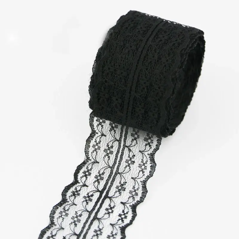 (5 yards/roll) 45mm White Lace fabric Webbing Decoration gift packing Material