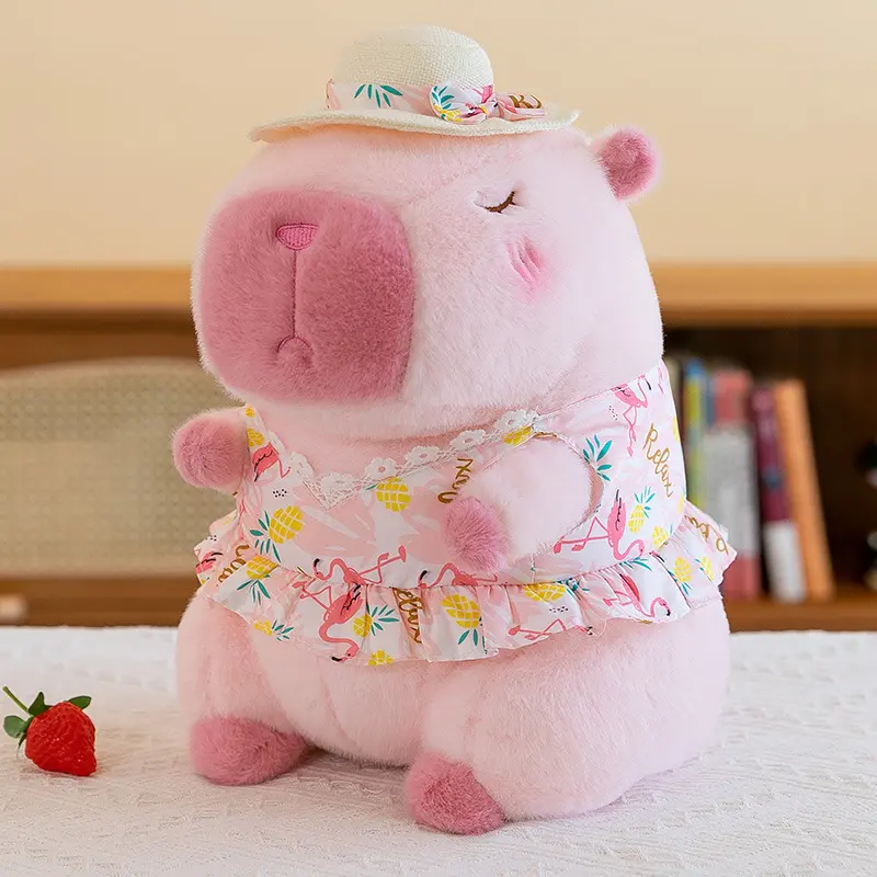 30cm-35cm new capibara plush toy children's soothing doll pillow summer capybara plush doll doll