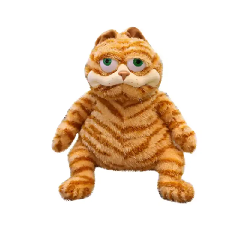 Fat Orange Plush Cat Stuffed Animals Toy, Lifelike Yellow Tabby Cat Kitty Toy for Boys and Girls Children Xmas Birthday