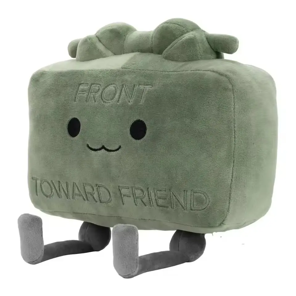 New Clay the Claymore Plush Doll Kawaii Green Square Doll Pillow Accessories Gift Collection Model For Kid Birthday Gifts
