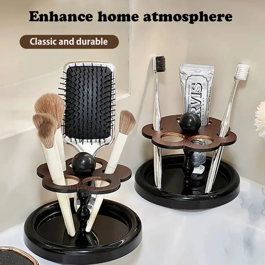 Cat Paw Shape  Toothbrush Holder Cute No Punching Toothbrush Holder Base Makeup Brush Storage Bathroom Accessories Tool