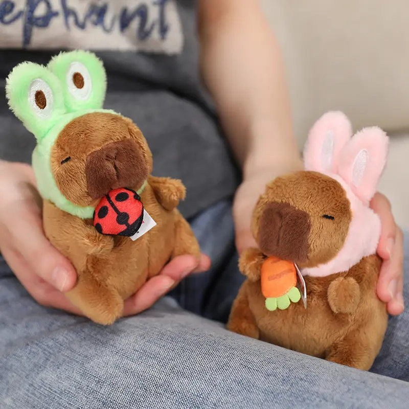 Capybara Plush Toy Cartoon Capibala Plushie Dolls Stuffed Animal Pillow Home Decor bag Pendant keychain Kids Xmas Gifts