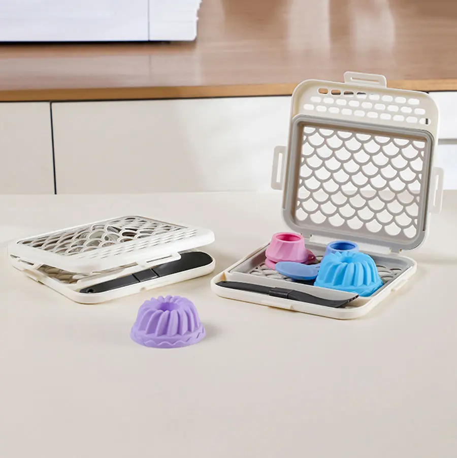 Food-grade Silicone Silicone Mesh Box Drain Mesh Spoon Drain Bag Dishwasher Cutlery Basket Small Items Mesh Design