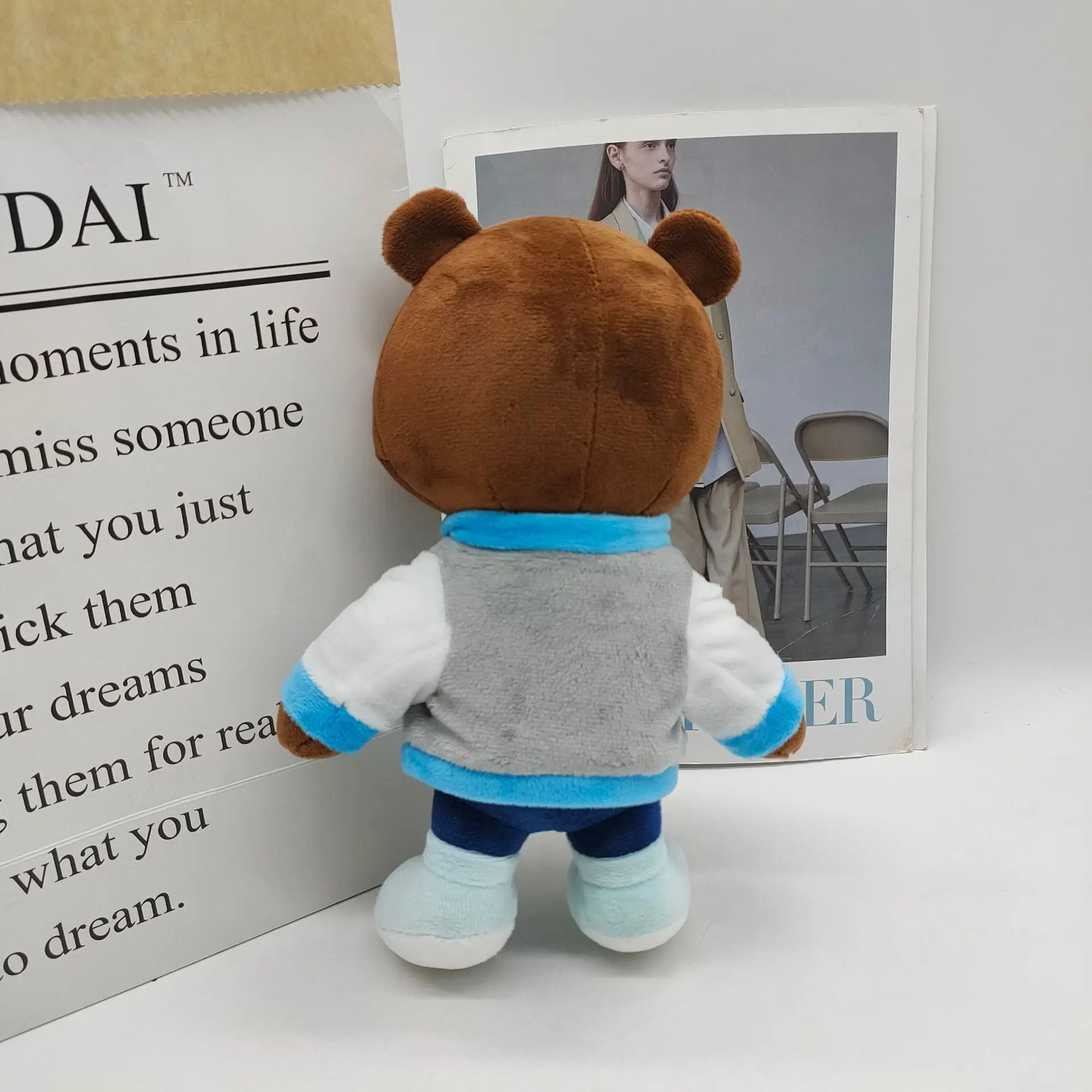 25-30CM Funny Joy Kanye Teddy Bear Plush Toy Cartoon Bear Dolls Stuffed Soft Toy Christmas Birthday Gift For Children