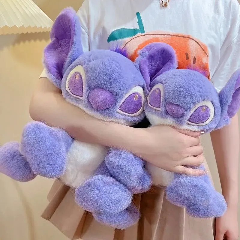 Disney Purple Stitch Stuffed Plush Toy Cartoon Cute Interstellar Baby Plush Doll Sleeping Pillow Giving Girlfriend Birthday Gift