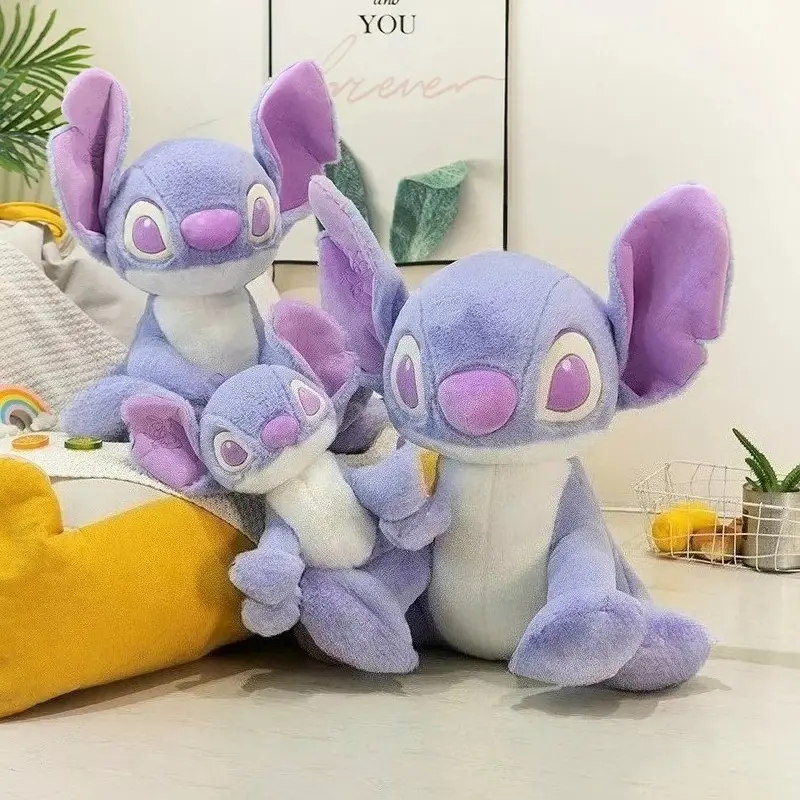 Disney Purple Stitch Stuffed Plush Toy Cartoon Cute Interstellar Baby Plush Doll Sleeping Pillow Giving Girlfriend Birthday Gift