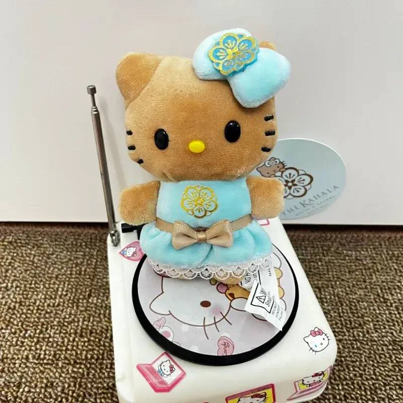 2025 New Hawaii Surfing Blackskin Hello Kitty Plush Keychain Girl Bag Zipper Decoration Pendant College Uniform Long Legs Kitty