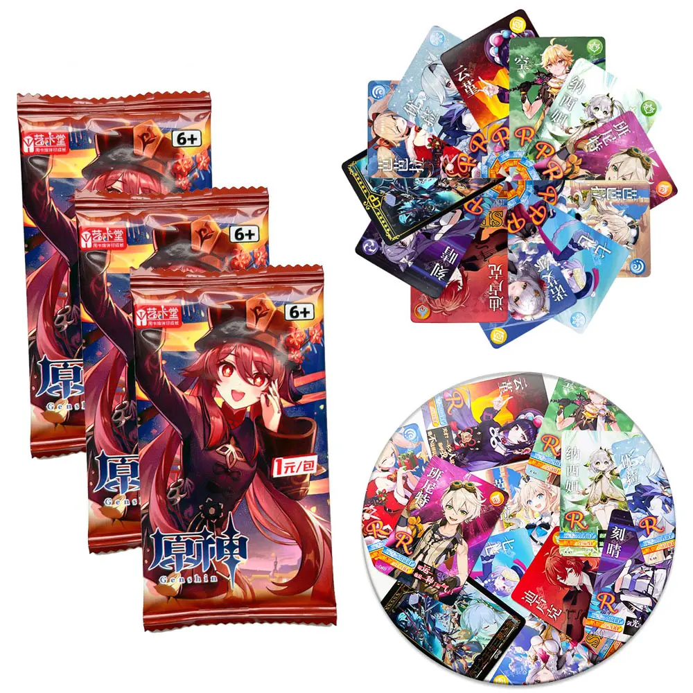 36PCS/Set Game Genshin Impact Collection Party Games Letters Cards Table Board Toys For Family Children Christmas Birthday Gifts