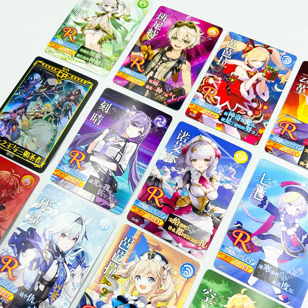 36PCS/Set Game Genshin Impact Collection Party Games Letters Cards Table Board Toys For Family Children Christmas Birthday Gifts