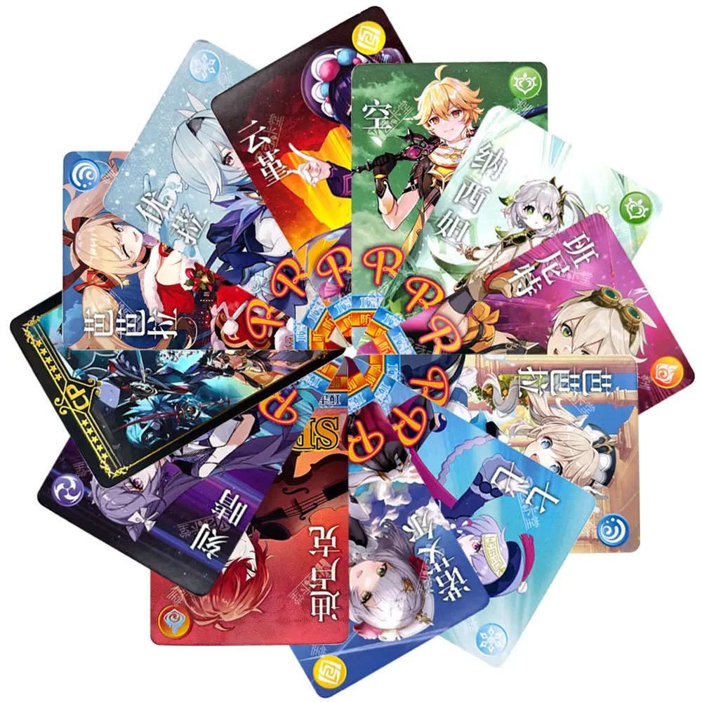 36PCS/Set Game Genshin Impact Collection Party Games Letters Cards Table Board Toys For Family Children Christmas Birthday Gifts