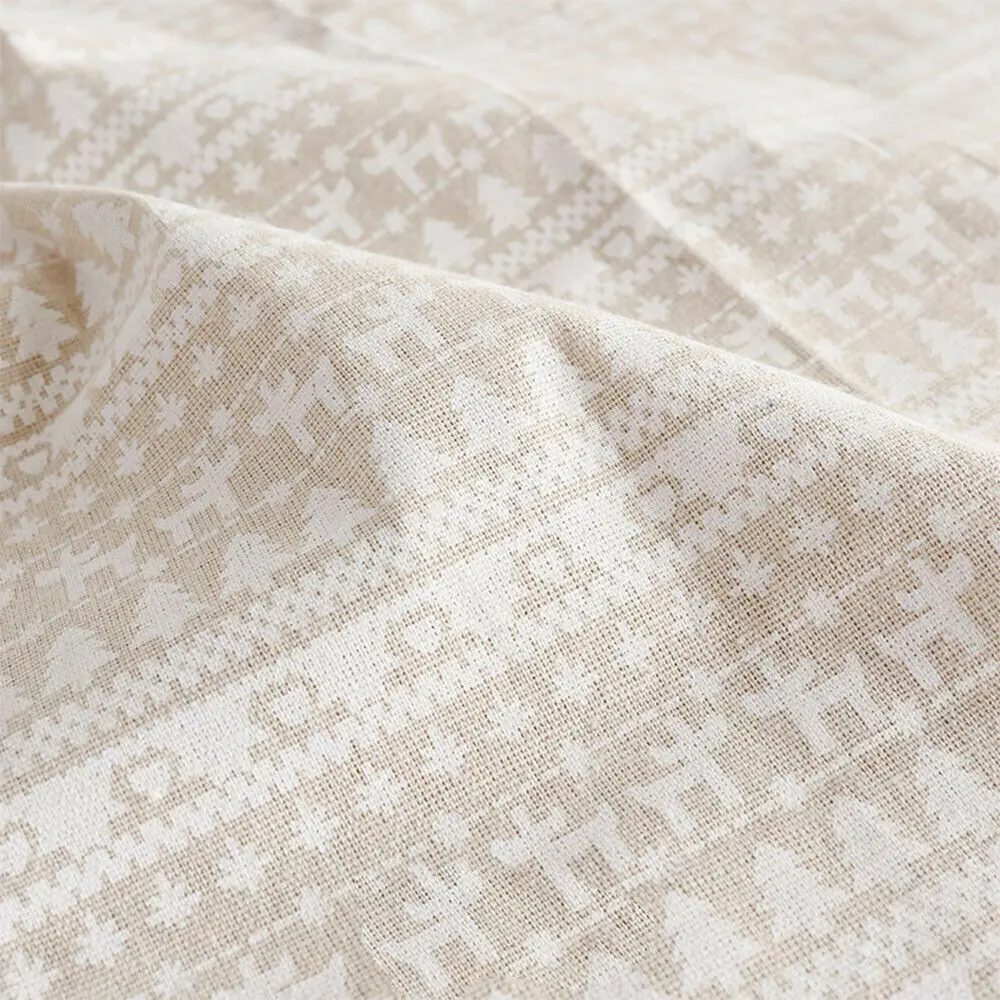 90x145CM Christmas Holiday Cotton Linen Fabric By Meter Sewing Quilting Textile Tablecloth for Xmas DIY Homemade Craft Decor