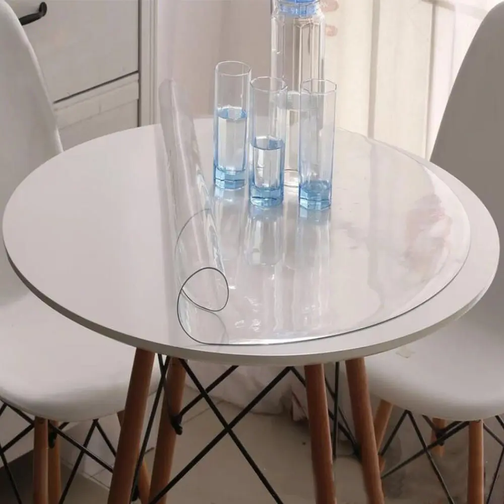 Clear Ultra-Transparent PVC Fabric Soft Glass Cloth Waterproof Crystal DIY Craft Decor Protective Sheets