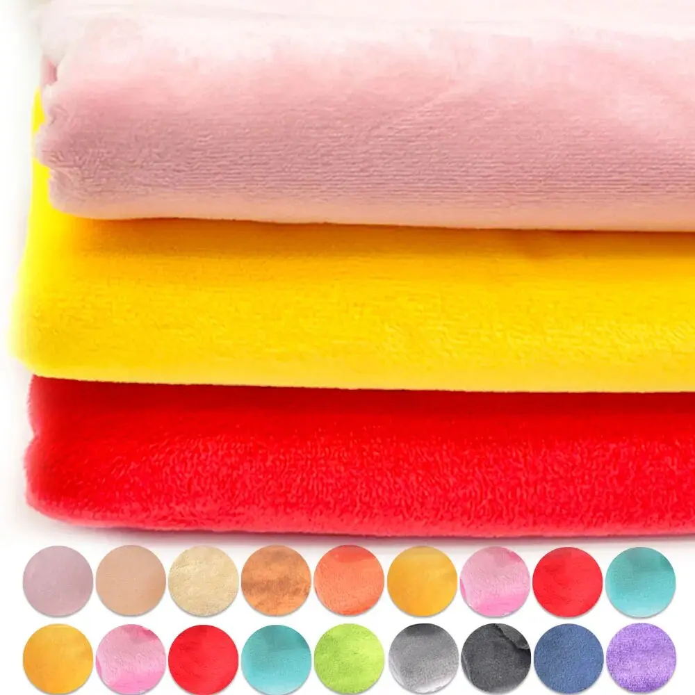 Minky Fabric Super Soft Plush Velvet Fabrics Diy Handmade Home Textile Toy Doll Apparel Cushion Pillow Blanket Material