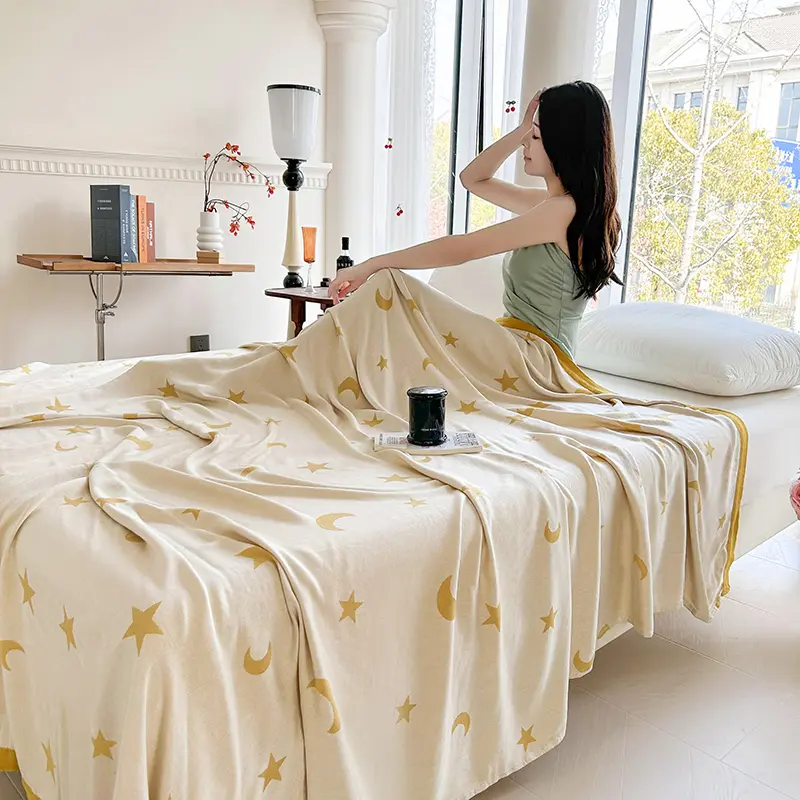 100% Bamboo Fiber Blanket Cooling Air Condition Quilt Breathable Summer Comforter Soft Skin-friendly Adult Baby bedding 100*150